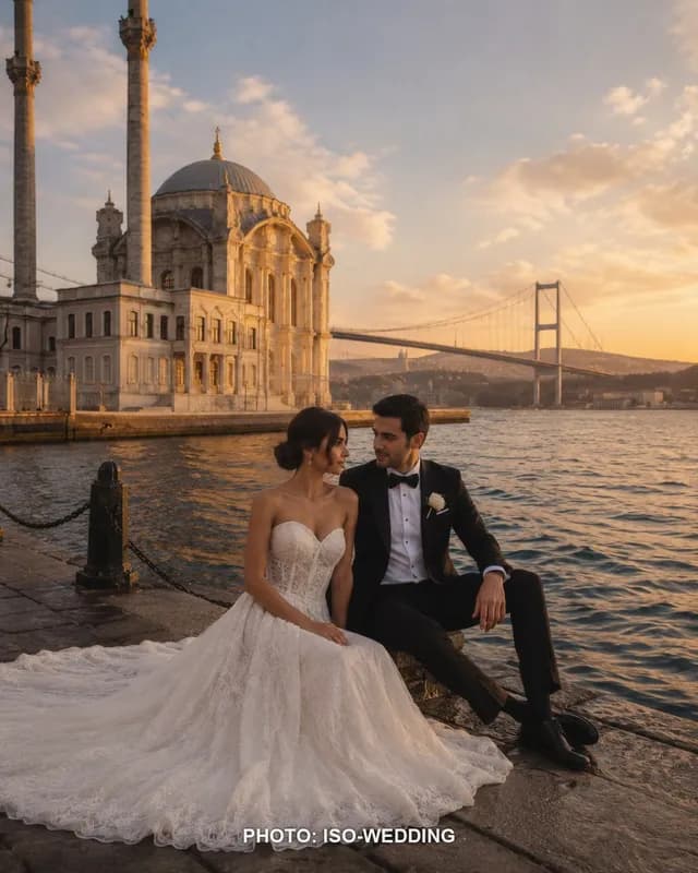 پرتره عروسی در کنار پل بسفر در ارتاکوی